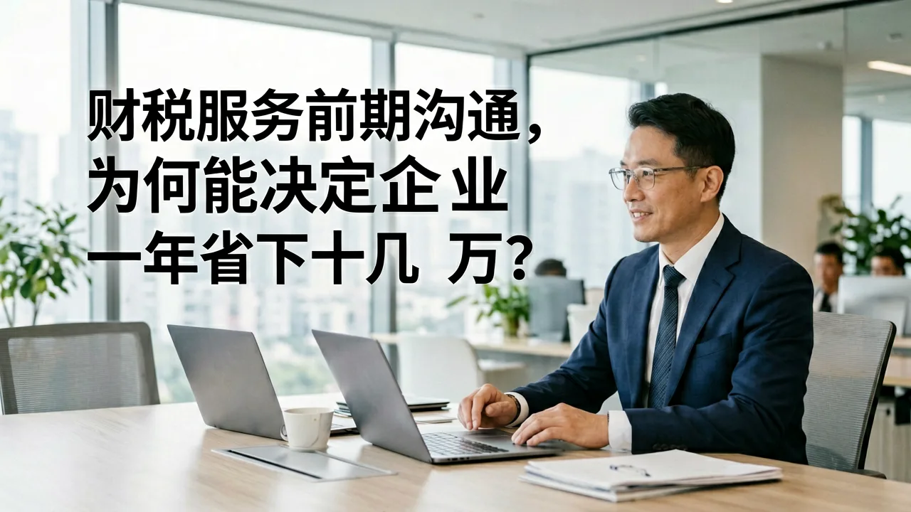 财税服务前期沟通,为何能决定企业一年省下十几万?
